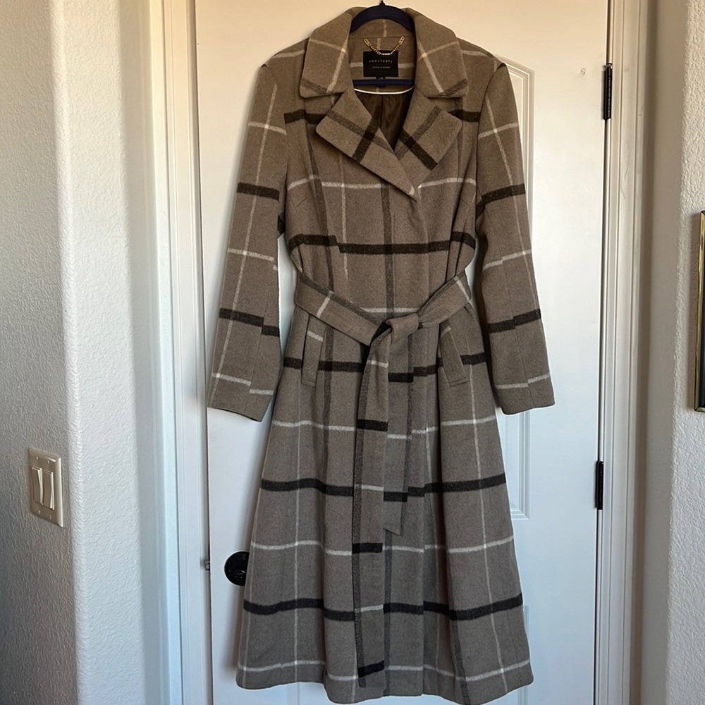 Sanctuary Brown, Plaid, Long Coat